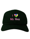 I Heart My Niece - Autism Awareness Adult Dark Baseball Cap Hat by TooLoud-Baseball Cap-TooLoud-Hunter-Green-One Size-Davson Sales