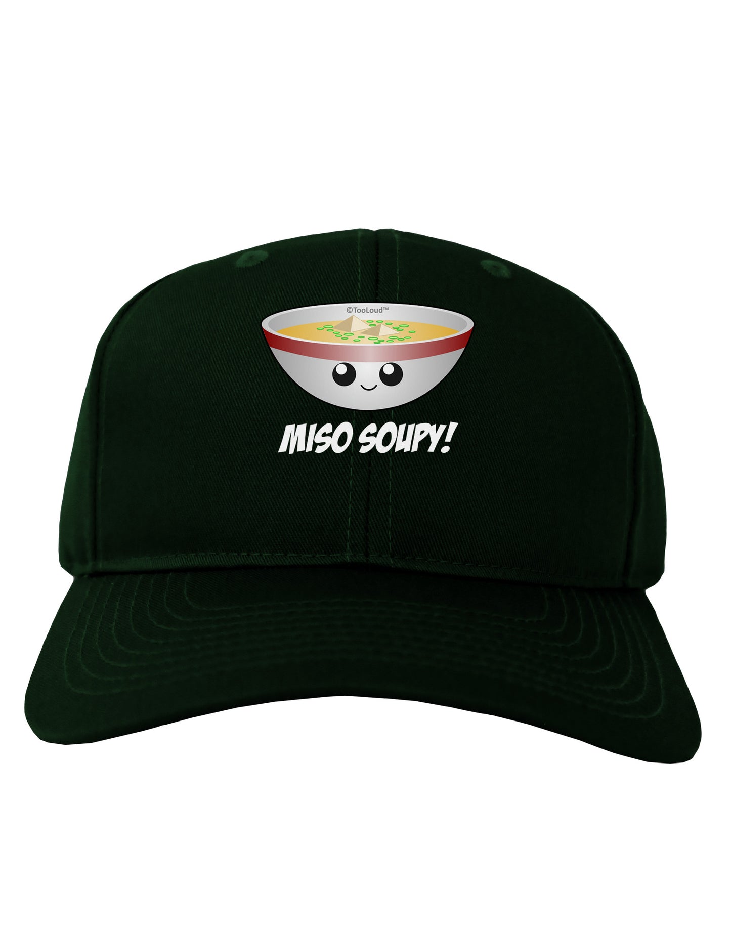 Miso Soupy - Cute Miso Soup Bowl Adult Dark Baseball Cap Hat by TooLoud-Baseball Cap-TooLoud-Hunter-Green-One Size-Davson Sales