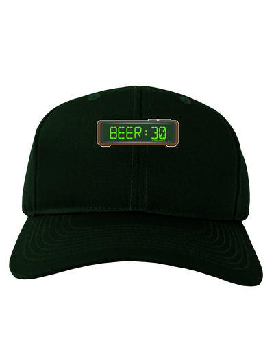 Beer 30 - Digital Clock Adult Dark Baseball Cap Hat by TooLoud-Baseball Cap-TooLoud-Hunter-Green-One Size-Davson Sales