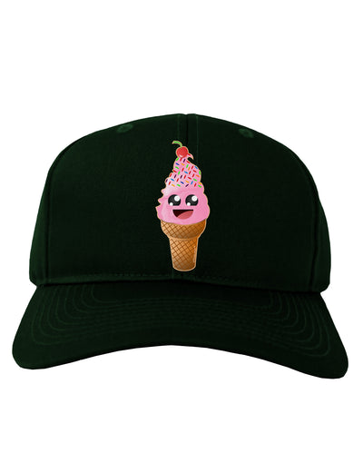 Cute Ice Cream Cone Adult Dark Baseball Cap Hat-Baseball Cap-TooLoud-Hunter-Green-One Size-Davson Sales