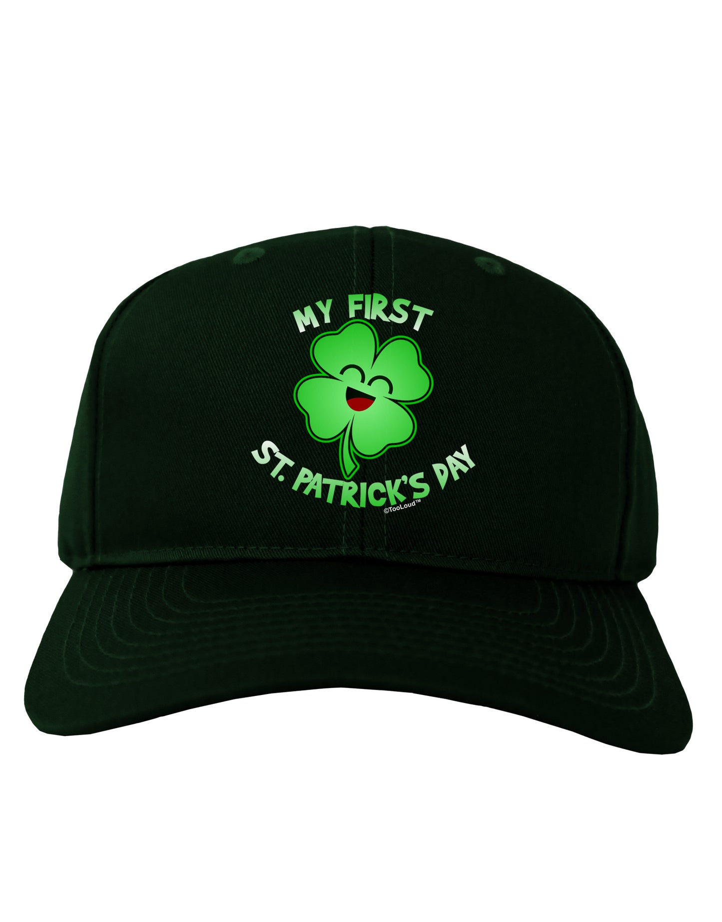 My First St. Patrick's Day Adult Dark Baseball Cap Hat-Baseball Cap-TooLoud-Hunter-Green-One Size-Davson Sales