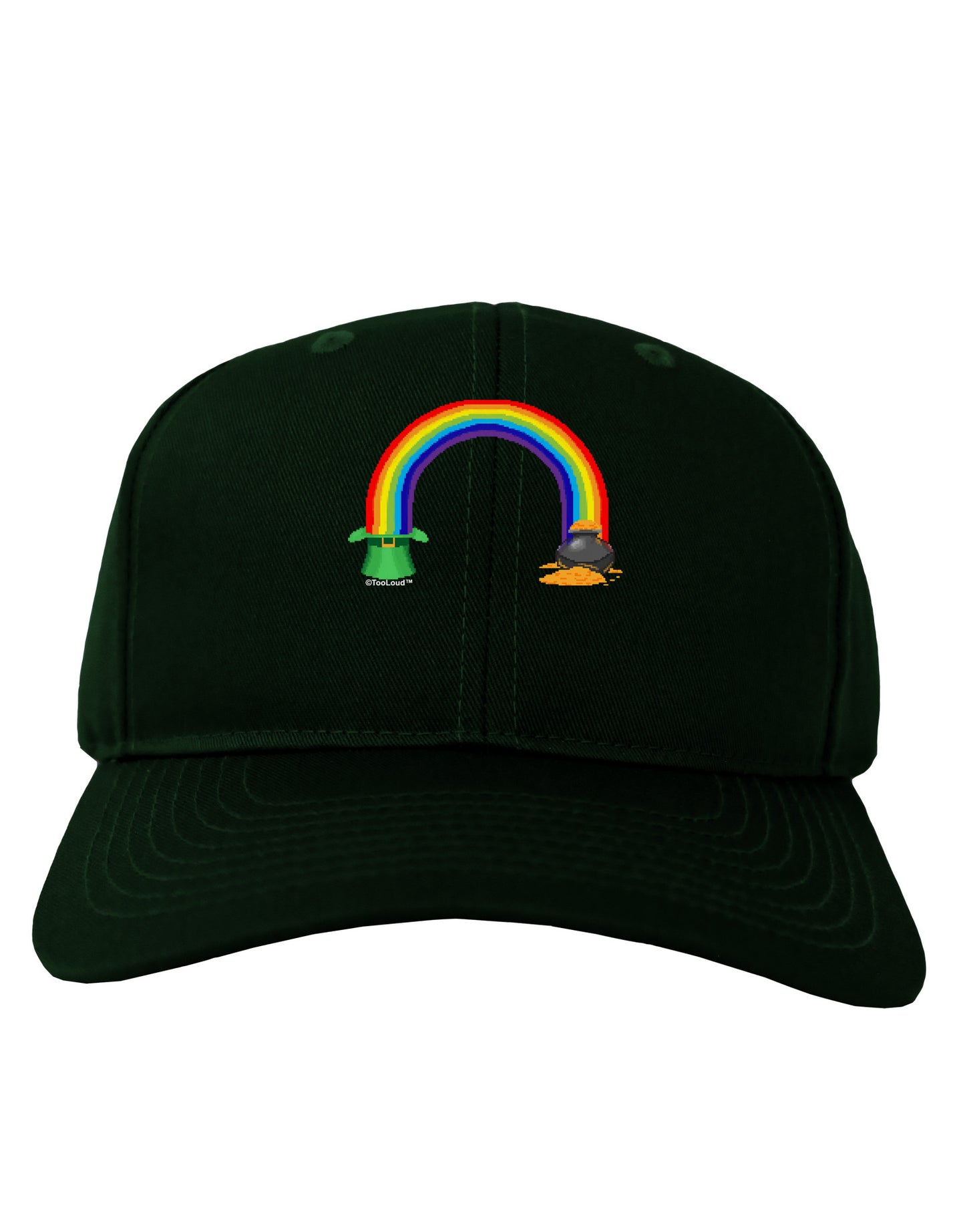 Pixel Pot of Gold Adult Dark Baseball Cap Hat-Baseball Cap-TooLoud-Hunter-Green-One Size-Davson Sales