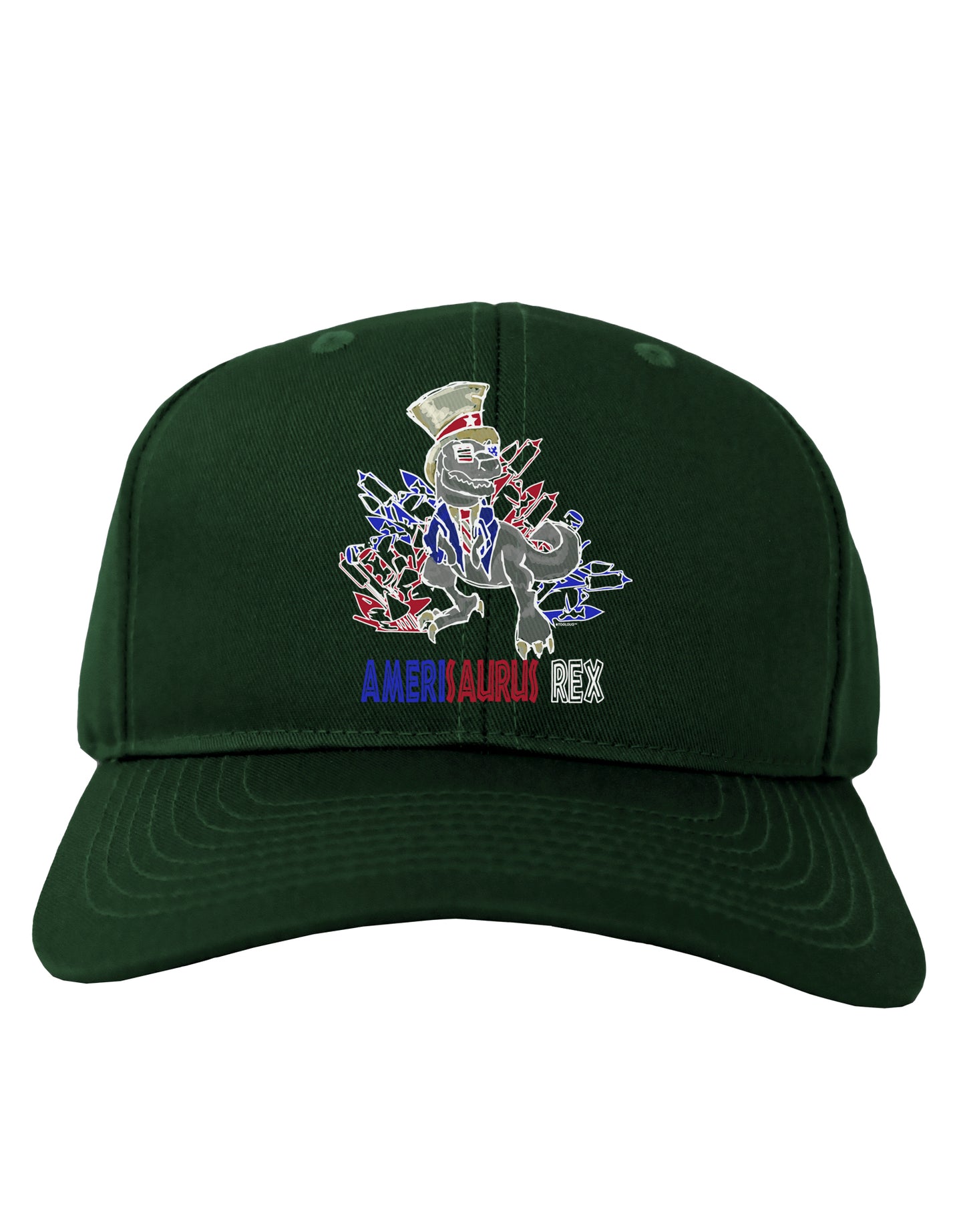 TooLoud AMERISAURUS REX Dark Adult Dark Baseball Cap Hat-Baseball Cap-TooLoud-Hunter-Green-One-Size-Fits-Most-Davson Sales