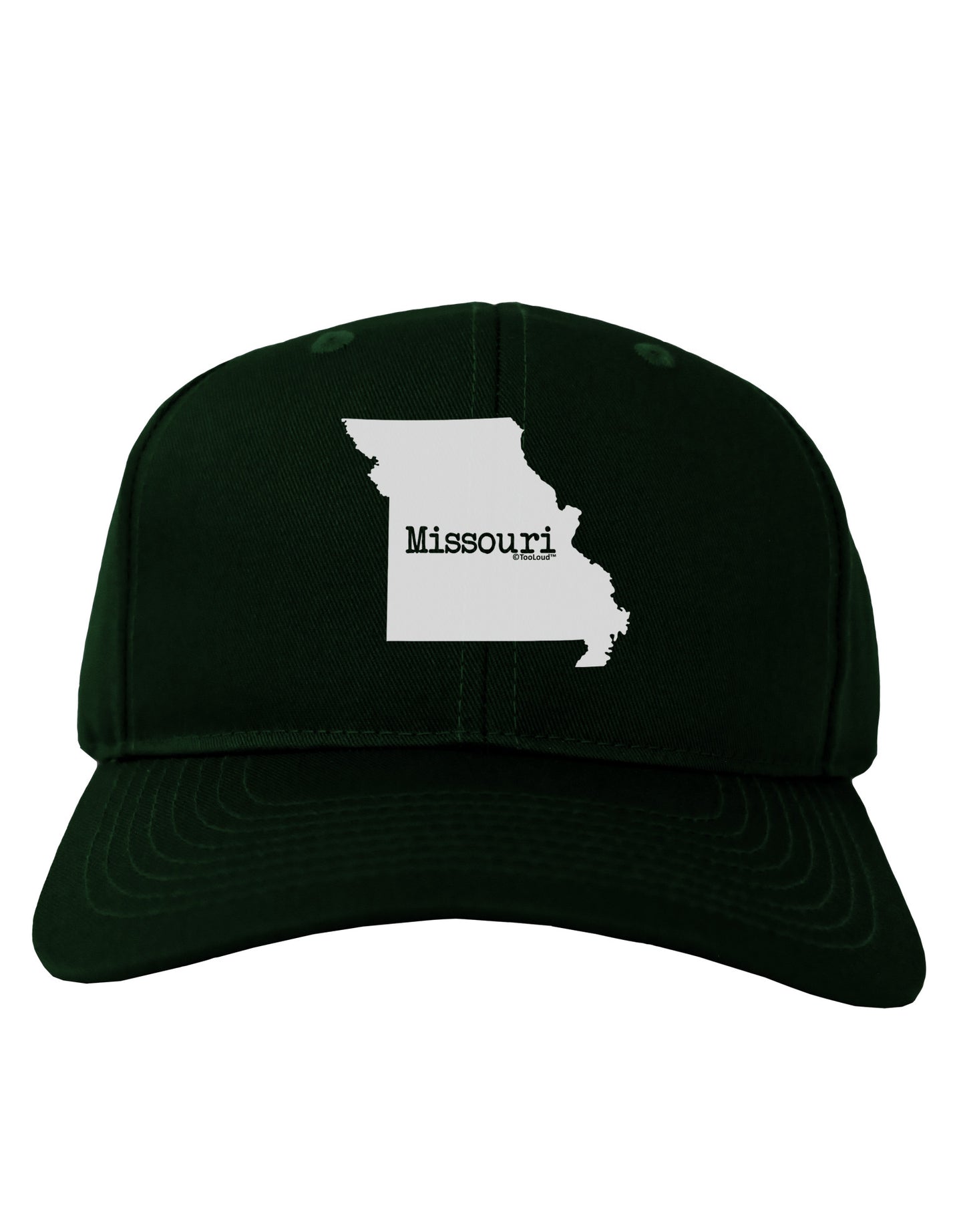 Missouri - United States Shape Adult Dark Baseball Cap Hat-Baseball Cap-TooLoud-Hunter-Green-One Size-Davson Sales