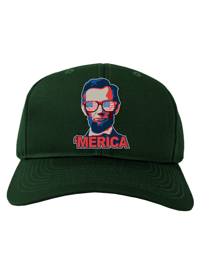 Lincoln Merica Adult Dark Baseball Cap Hat-Baseball Cap-TooLoud-Hunter-Green-One Size-Davson Sales