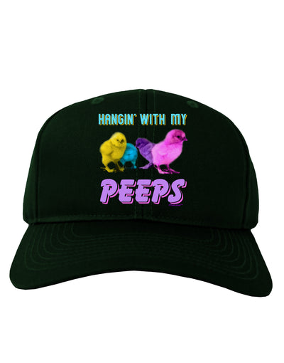 Hangin With My Peeps Adult Dark Baseball Cap Hat-Baseball Cap-TooLoud-Hunter-Green-One Size-Davson Sales