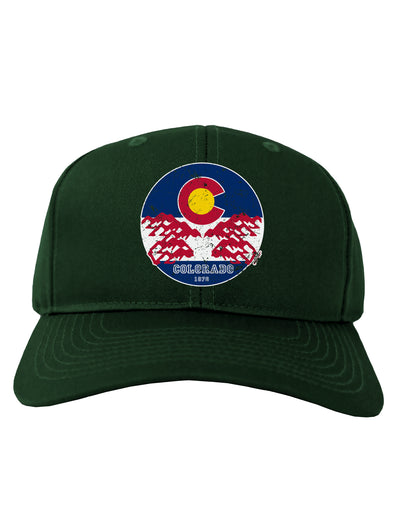 Grunge Colorado Emblem Flag Adult Baseball Cap Hat-Baseball Cap-TooLoud-Hunter-Green-One-Size-Fits-Most-Davson Sales