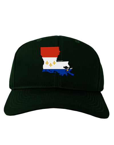 New Orleans Louisiana Flag Adult Dark Baseball Cap Hat-Baseball Cap-TooLoud-Hunter-Green-One Size-Davson Sales