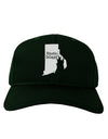 Rhode Island - United States Shape Adult Dark Baseball Cap Hat by TooLoud-Baseball Cap-TooLoud-Hunter-Green-One Size-Davson Sales