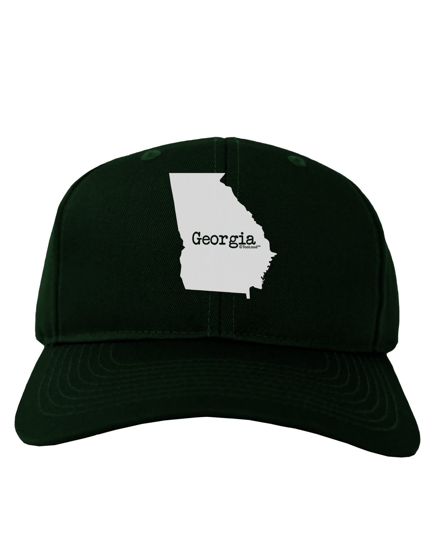 Georgia - United States Shape Adult Dark Baseball Cap Hat by TooLoud-Baseball Cap-TooLoud-Hunter-Green-One Size-Davson Sales