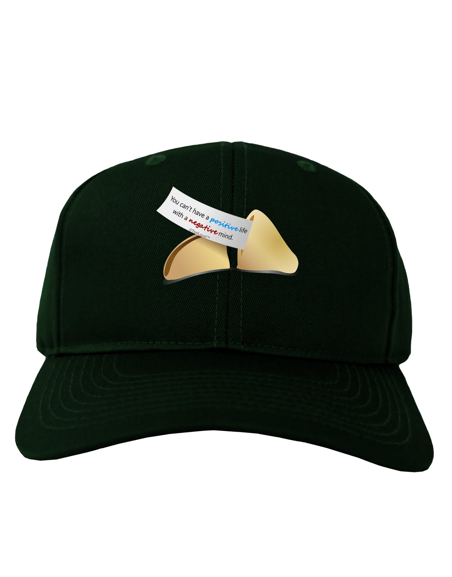 Positive Life - Fortune Cookie Adult Dark Baseball Cap Hat-Baseball Cap-TooLoud-Hunter-Green-One Size-Davson Sales