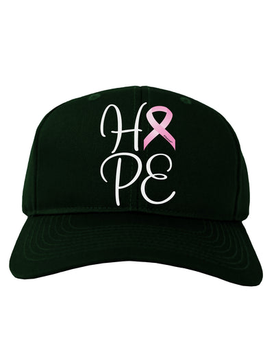 Hope - Breast Cancer Awareness Ribbon Adult Dark Baseball Cap Hat-Baseball Cap-TooLoud-Hunter-Green-One Size-Davson Sales