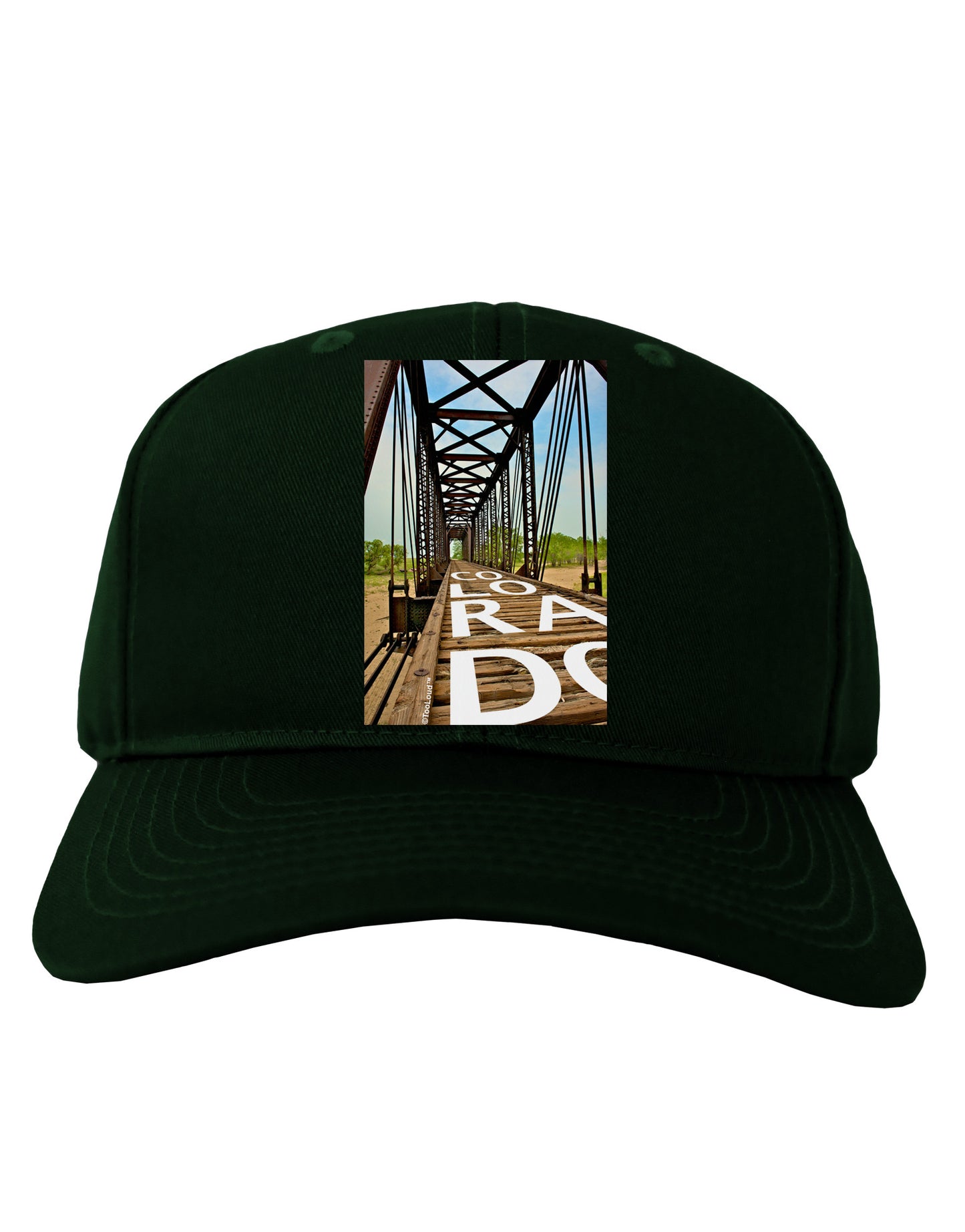 Colorado Bridge Text Adult Dark Baseball Cap Hat-Baseball Cap-TooLoud-Hunter-Green-One Size-Davson Sales