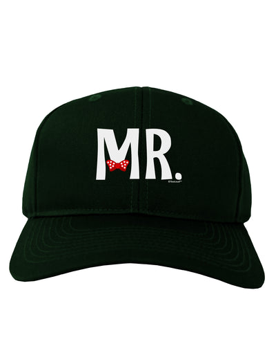 Matching Mr and Mrs Design - Mr Bow Tie Adult Dark Baseball Cap Hat by TooLoud-Baseball Cap-TooLoud-Hunter-Green-One Size-Davson Sales