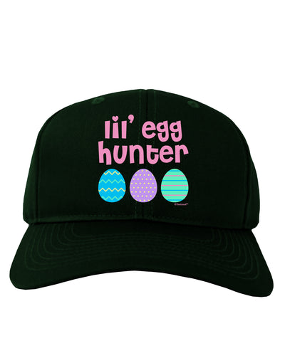 Lil' Egg Hunter - Easter - Pink Adult Dark Baseball Cap Hat by TooLoud-Baseball Cap-TooLoud-Hunter-Green-One Size-Davson Sales