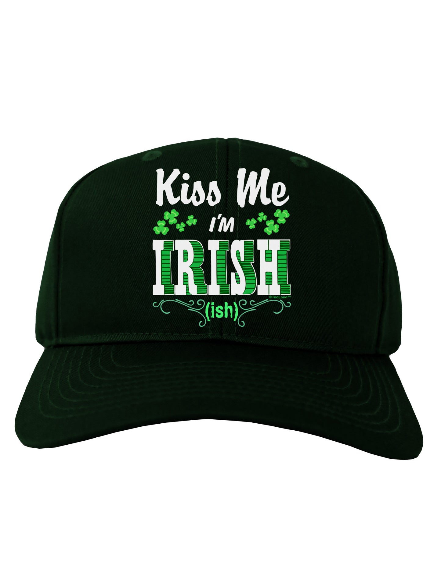 Kiss Me I'm Irish-ish Adult Dark Baseball Cap Hat-Baseball Cap-TooLoud-Hunter-Green-One Size-Davson Sales