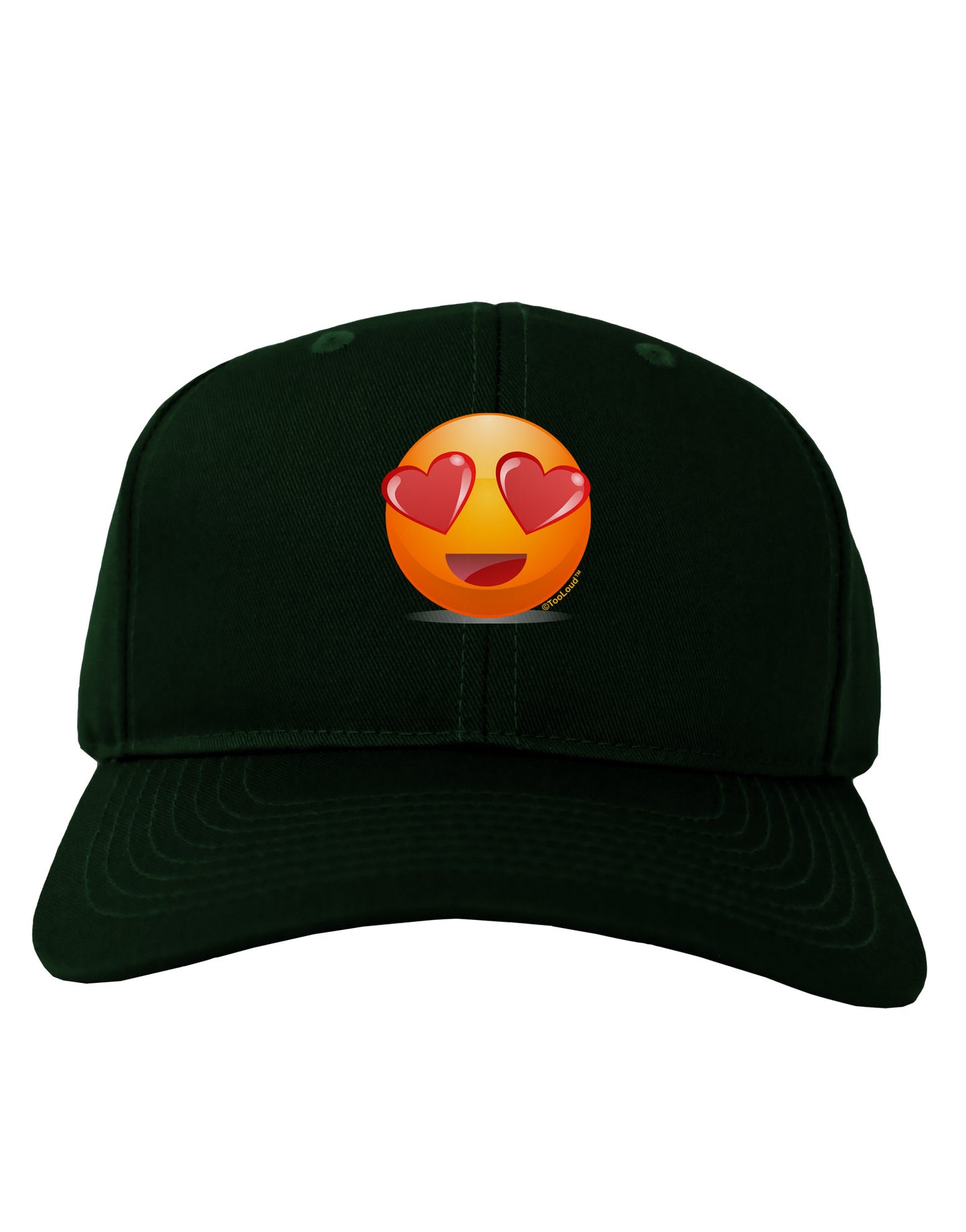 Heart Eye Emoji Adult Dark Baseball Cap Hat-Baseball Cap-TooLoud-Hunter-Green-One Size-Davson Sales