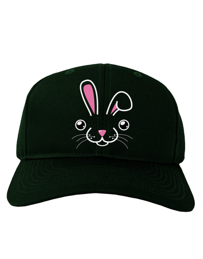 Cute Bunny Face Adult Baseball Cap Hat-Baseball Cap-TooLoud-Hunter-Green-One Size-Davson Sales