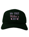 My First Mother's Day - Baby Feet - Pink Adult Dark Baseball Cap Hat by TooLoud-Baseball Cap-TooLoud-Hunter-Green-One Size-Davson Sales