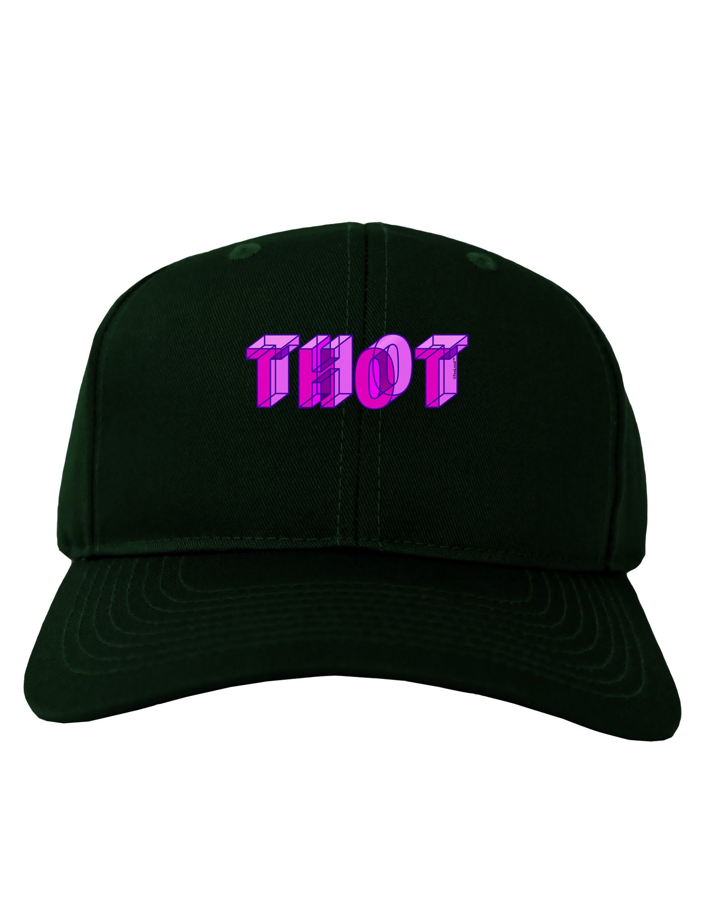 THOT Artistic Text Adult Dark Baseball Cap Hat-Baseball Cap-TooLoud-Hunter-Green-One Size-Davson Sales