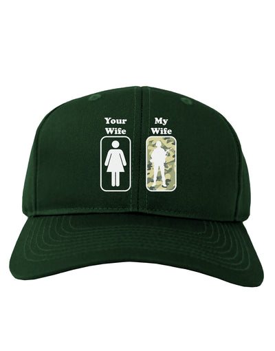 TooLoud Your Wife My Wife Military Adult Dark Baseball Cap Hat-Baseball Cap-TooLoud-Hunter-Green-One Size-Davson Sales