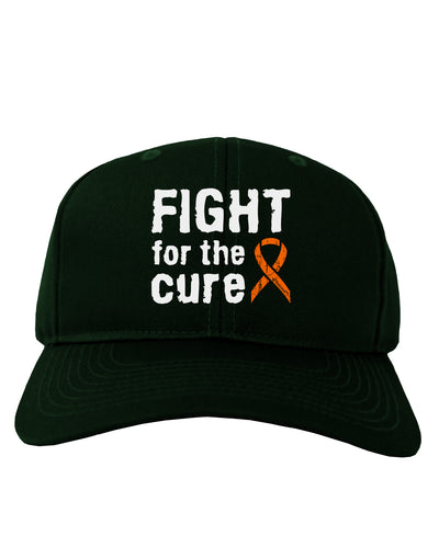 Fight for the Cure - Orange Ribbon Leukemia Adult Dark Baseball Cap Hat-Baseball Cap-TooLoud-Hunter-Green-One Size-Davson Sales