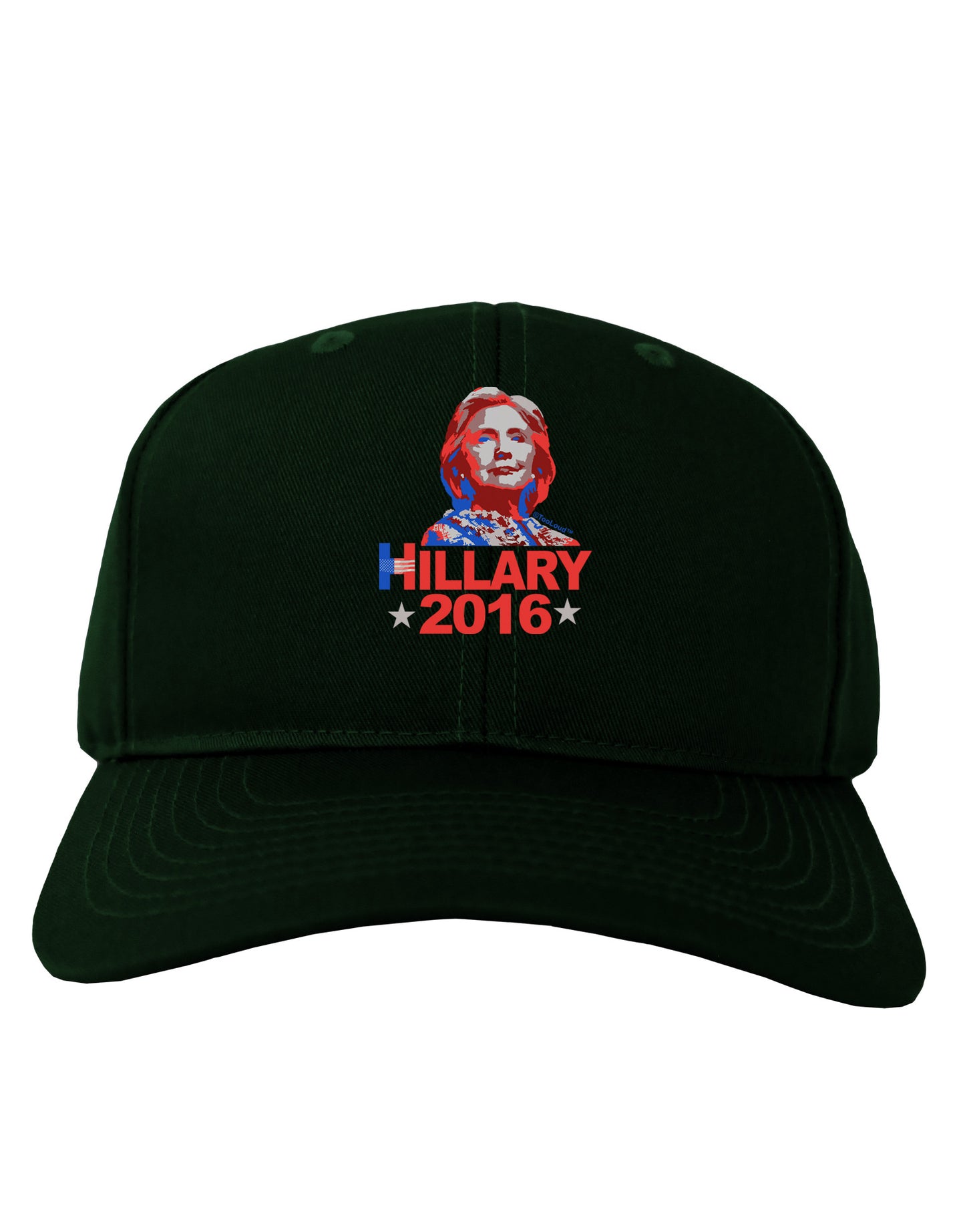 Hillary 2016 Face Adult Dark Baseball Cap Hat-Baseball Cap-TooLoud-Hunter-Green-One Size-Davson Sales