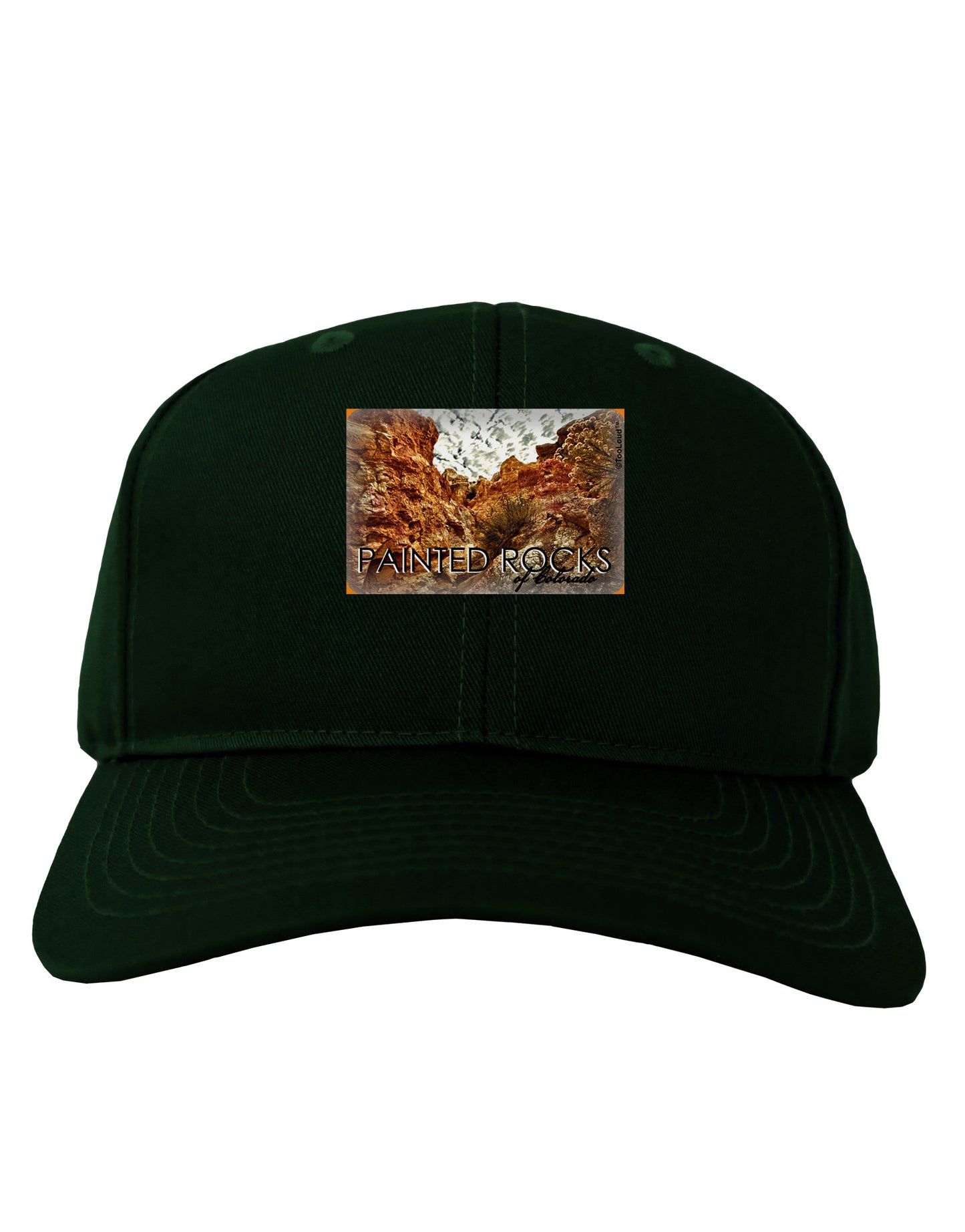 Colorado Painted Rocks Text Adult Dark Baseball Cap Hat-Baseball Cap-TooLoud-Hunter-Green-One Size-Davson Sales