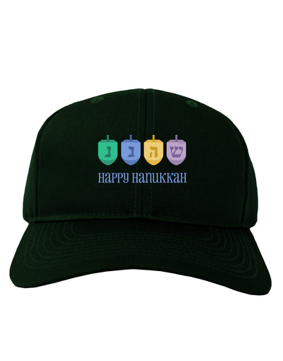 Happy Hanukkah Dreidels Adult Dark Baseball Cap Hat-Baseball Cap-TooLoud-Hunter-Green-One Size-Davson Sales