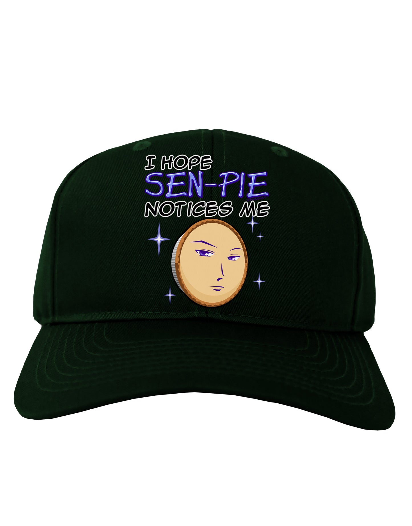 I Hope Sen-Pie Notices Me Adult Dark Baseball Cap Hat-Baseball Cap-TooLoud-Hunter-Green-One Size-Davson Sales