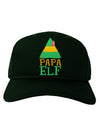 Matching Christmas Design - Elf Family - Papa Elf Adult Dark Baseball Cap Hat-Baseball Cap-TooLoud-Hunter-Green-One Size-Davson Sales