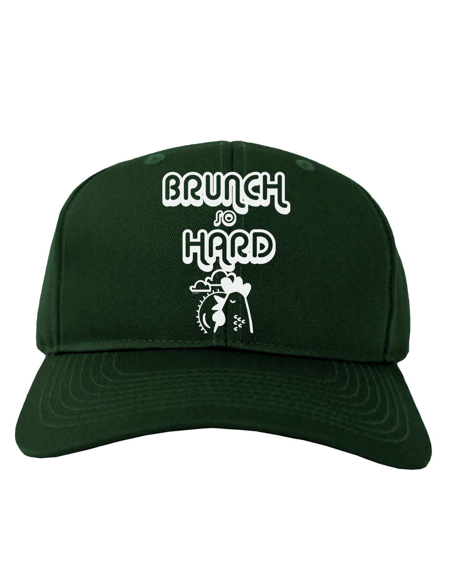 TooLoud Brunch So Hard Hen Dark Adult Dark Baseball Cap Hat-Baseball Cap-TooLoud-Hunter-Green-One-Size-Fits-Most-Davson Sales