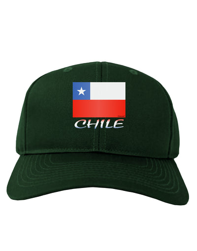 Chile Flag Adult Dark Baseball Cap Hat-Baseball Cap-TooLoud-Hunter-Green-One Size-Davson Sales