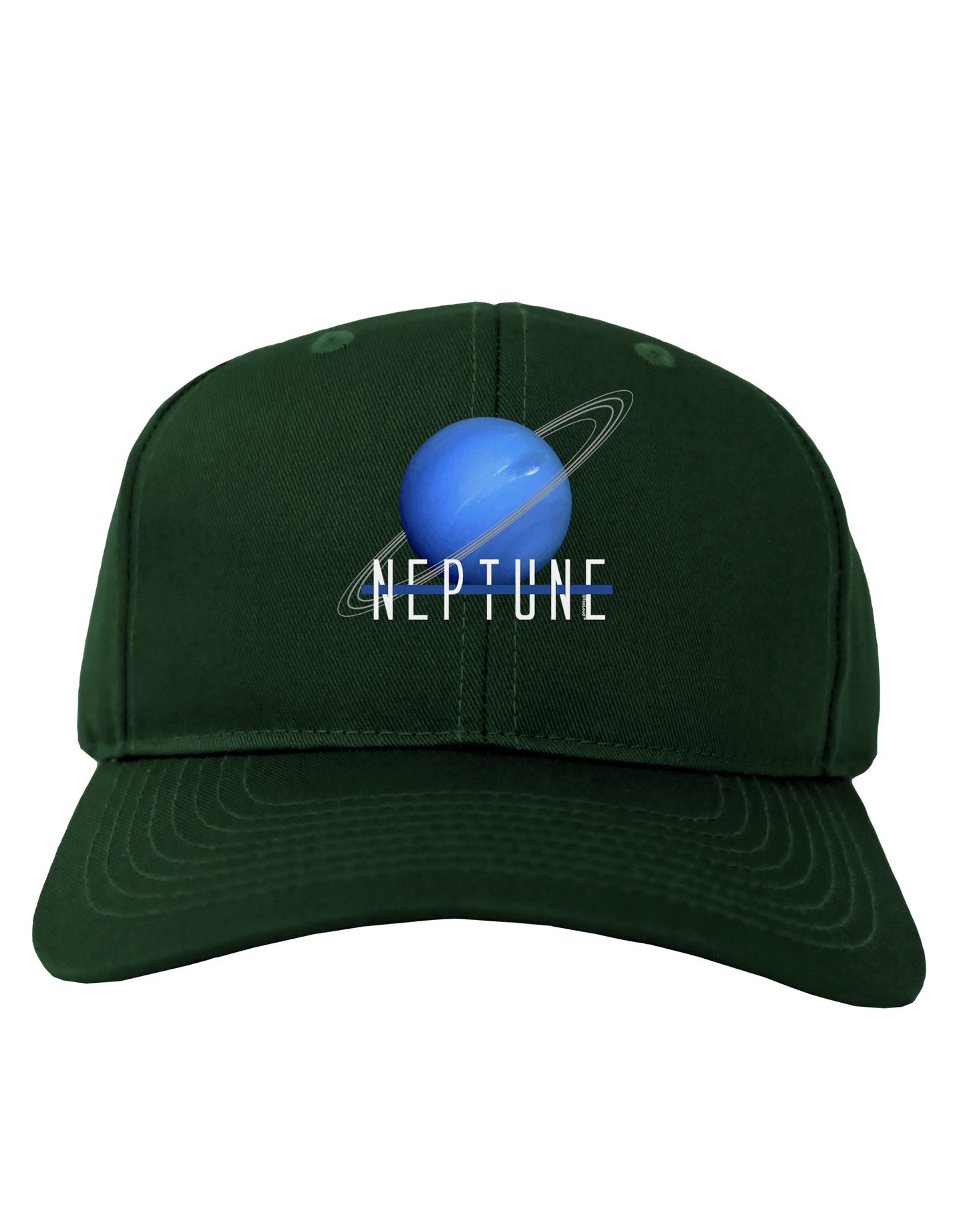 Planet Neptune Text Dark Adult Dark Baseball Cap Hat-Baseball Cap-TooLoud-Hunter-Green-One Size-Davson Sales