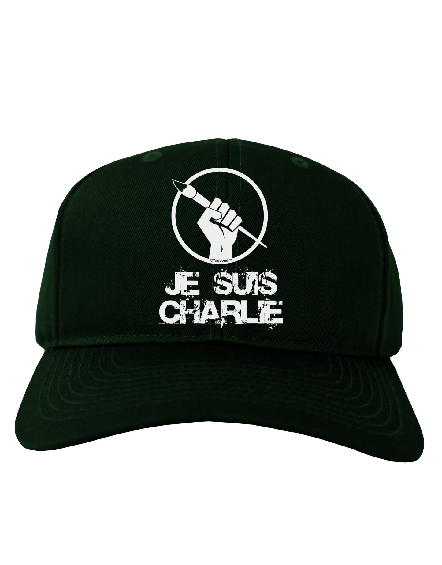 Je Suis Charlie Adult Dark Baseball Cap Hat-Baseball Cap-TooLoud-Hunter-Green-One Size-Davson Sales