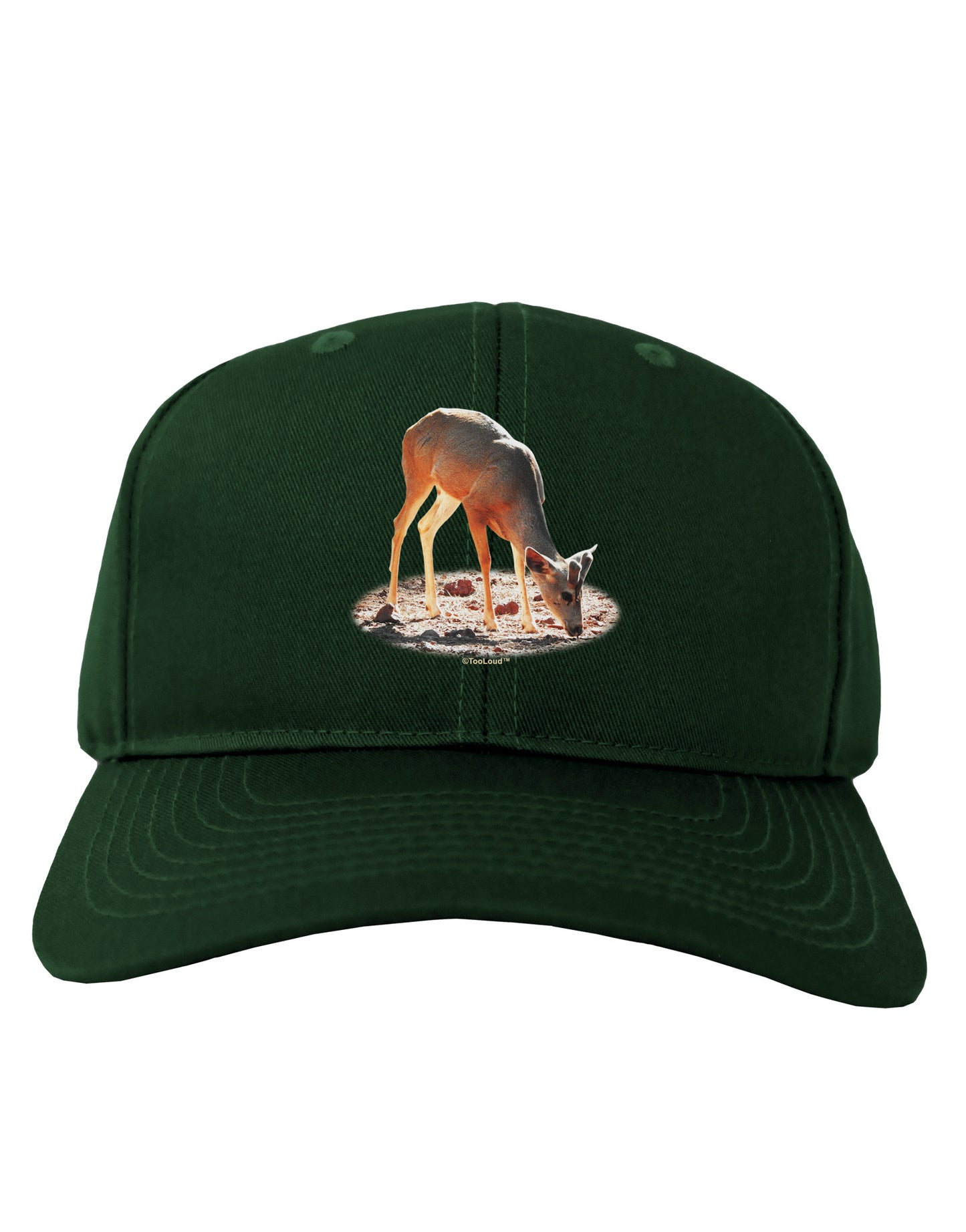 Little Buck Cutout Adult Dark Baseball Cap Hat-Baseball Cap-TooLoud-Hunter-Green-One Size-Davson Sales