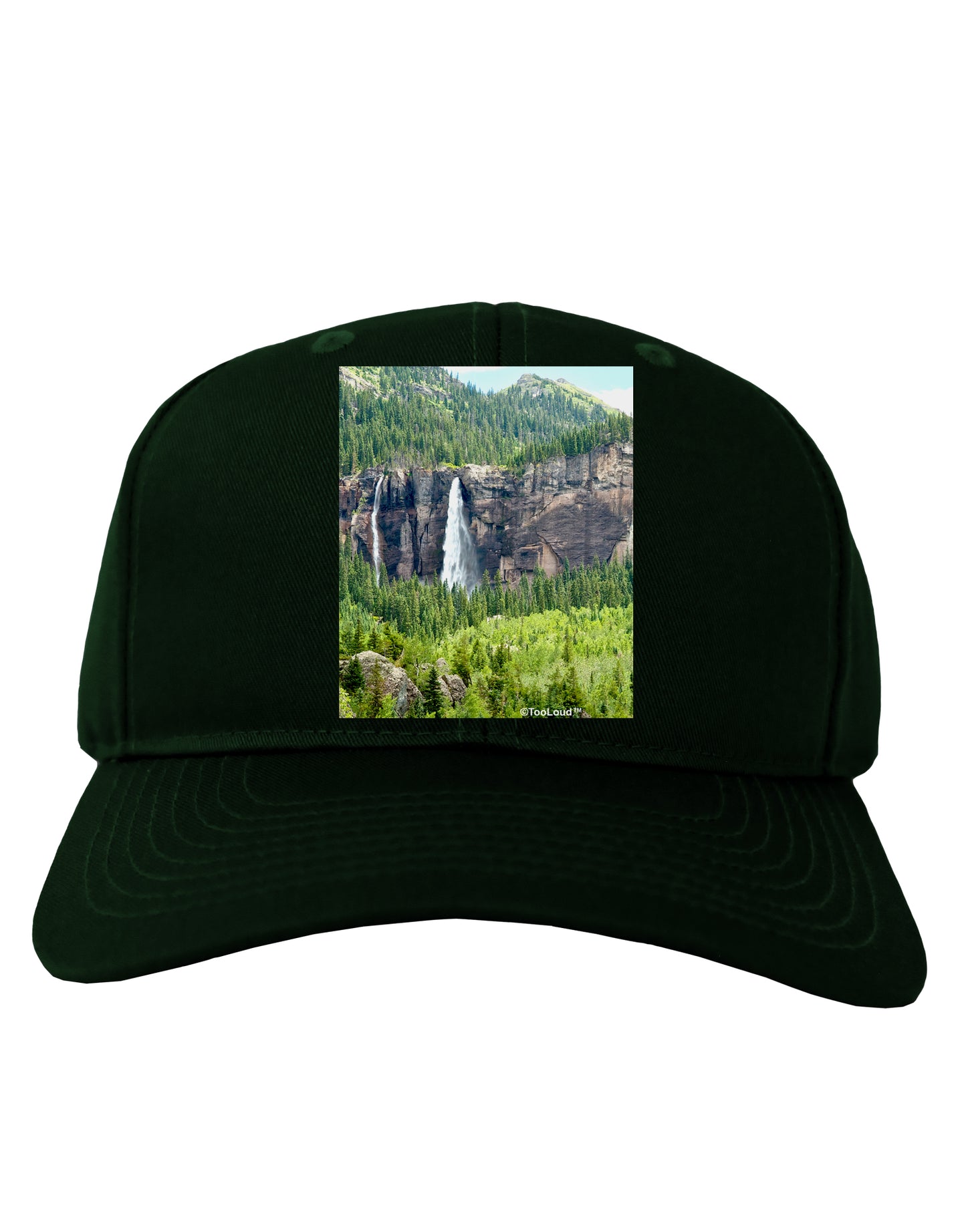 Beautiful Cliffs Nature Adult Dark Baseball Cap Hat by-Baseball Cap-TooLoud-Hunter-Green-One Size-Davson Sales