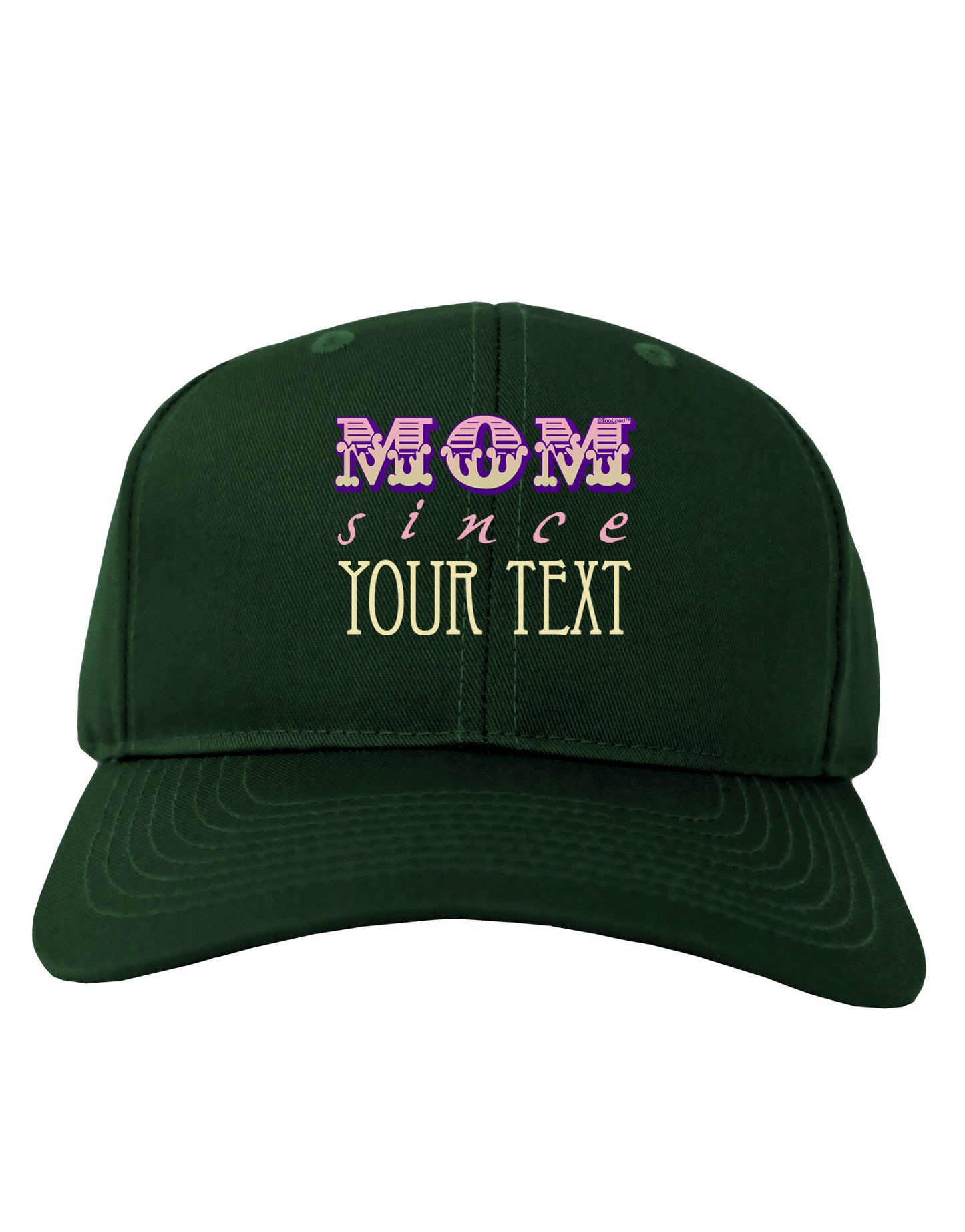 Personalized Mom Since ___ Adult Dark Baseball Cap Hat-Baseball Cap-TooLoud-Hunter-Green-One Size-Davson Sales