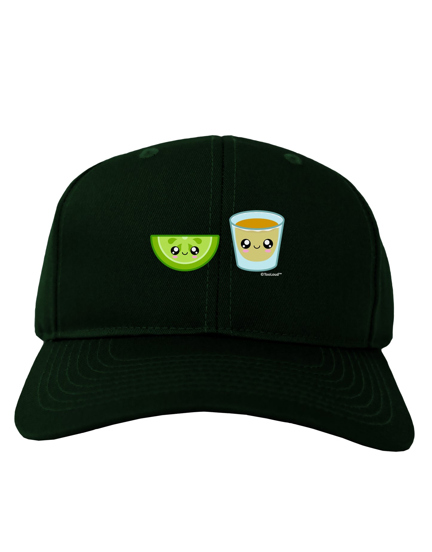Cute Tequila Shot and Lime Wedge Adult Dark Baseball Cap Hat by TooLoud-Baseball Cap-TooLoud-Hunter-Green-One Size-Davson Sales