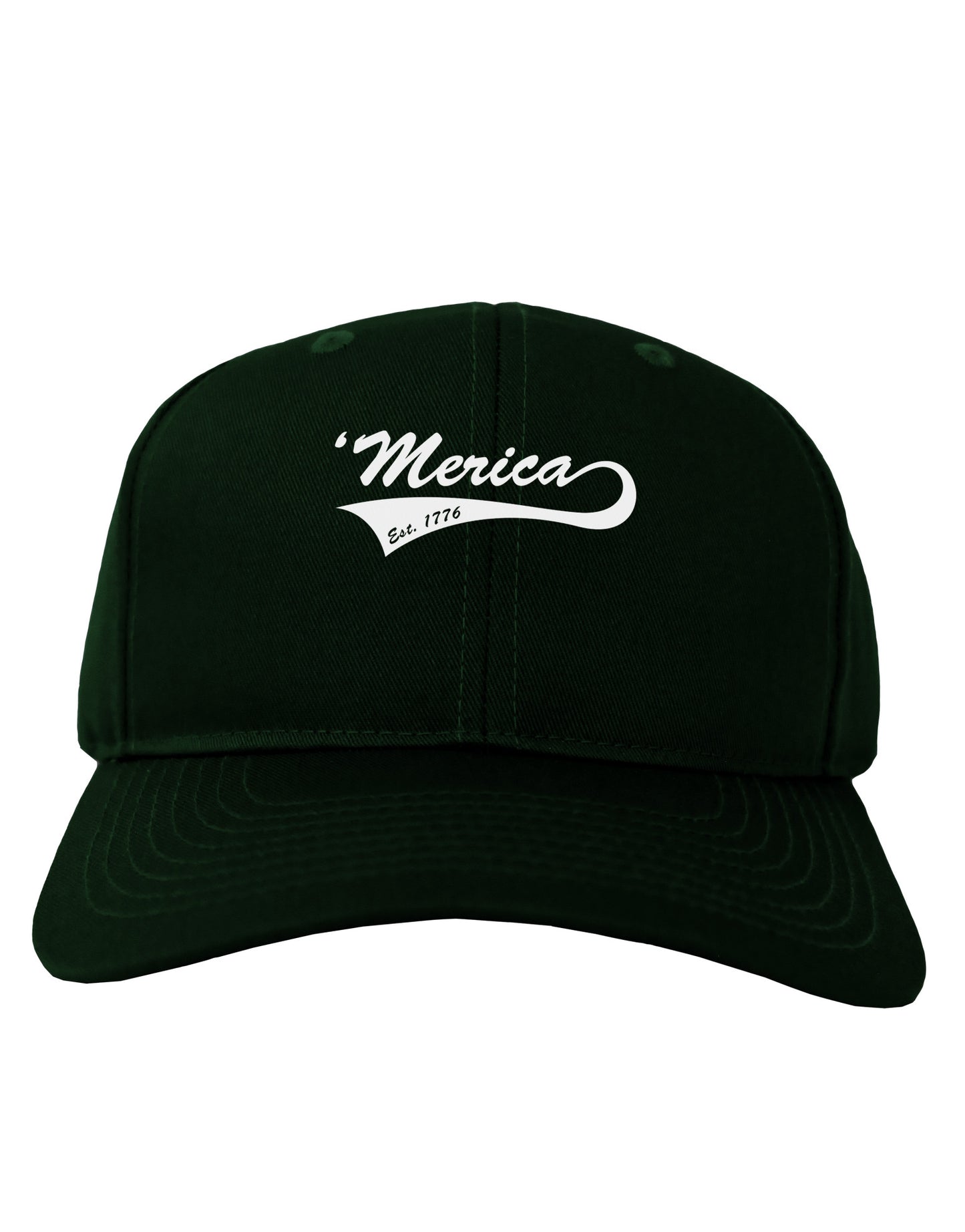 Merica Established 1776 Adult Dark Baseball Cap Hat by TooLoud-Baseball Cap-TooLoud-Hunter-Green-One Size-Davson Sales