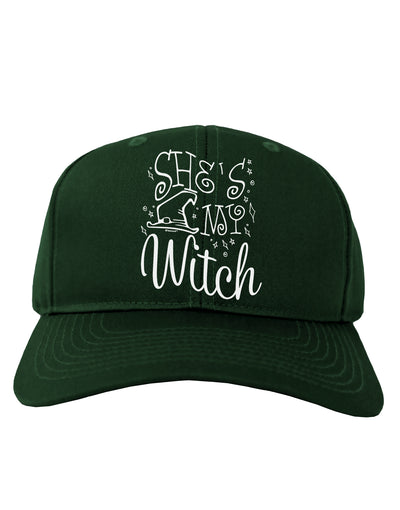 She's My Witch Adult Baseball Cap Hat-Baseball Cap-TooLoud-Hunter-Green-One-Size-Fits-Most-Davson Sales