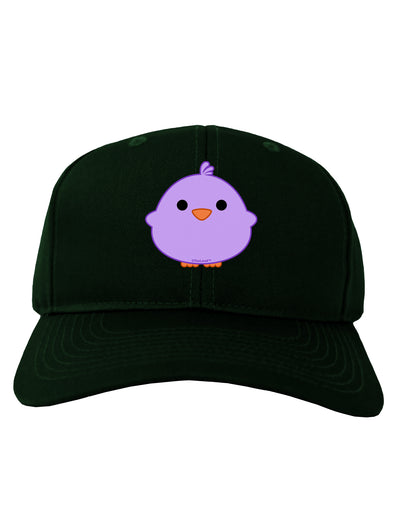 Cute Little Chick - Purple Adult Dark Baseball Cap Hat by TooLoud-Baseball Cap-TooLoud-Hunter-Green-One Size-Davson Sales