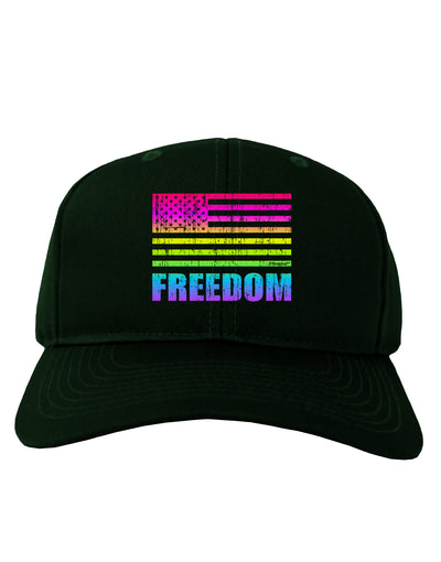 American Pride - Rainbow Flag - Freedom Adult Dark Baseball Cap Hat-Baseball Cap-TooLoud-Hunter-Green-One Size-Davson Sales
