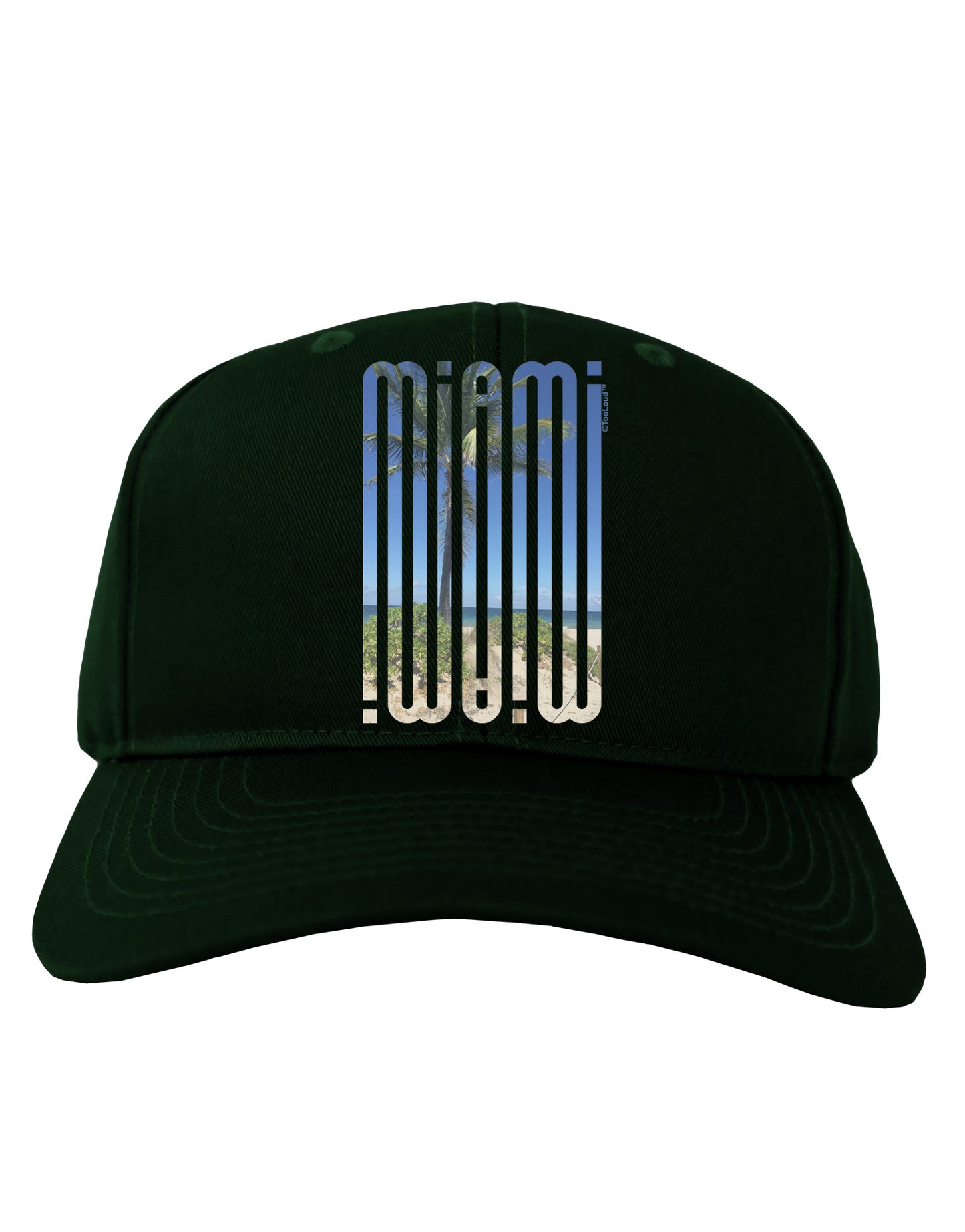 Miami Beach View Mirage Adult Dark Baseball Cap Hat-Baseball Cap-TooLoud-Hunter-Green-One Size-Davson Sales