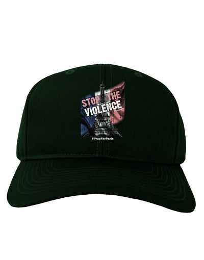 Distressed Paris Stop The Violence Adult Dark Baseball Cap Hat