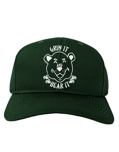 Grin and bear it Dark Adult Dark Baseball Cap Hat-Baseball Cap-TooLoud-Hunter-Green-One-Size-Fits-Most-Davson Sales