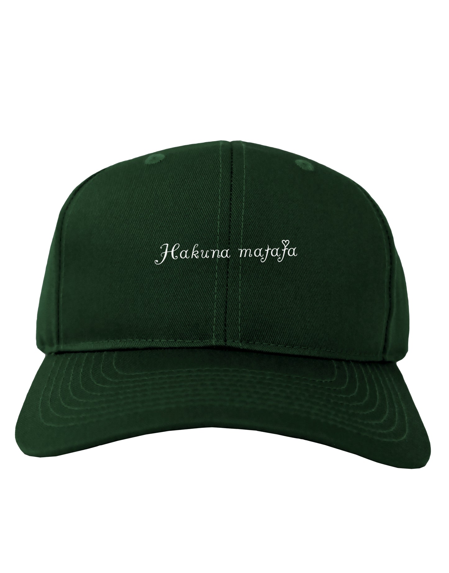TooLoud Hakuna Matata Dark Adult Dark Baseball Cap Hat-Baseball Cap-TooLoud-Hunter-Green-One-Size-Fits-Most-Davson Sales