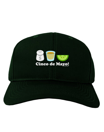 Cinco de Mayo Design - Salt Tequila Lime Adult Dark Baseball Cap Hat by TooLoud-Baseball Cap-TooLoud-Hunter-Green-One Size-Davson Sales