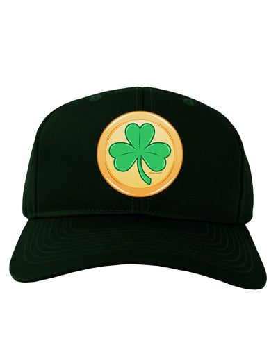 Shamrock Button Vector Design Adult Dark Baseball Cap Hat by TooLoud-Baseball Cap-TooLoud-Hunter-Green-One Size-Davson Sales