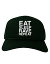 Eat Sleep Rave Repeat Adult Dark Baseball Cap Hat by TooLoud-Baseball Cap-TooLoud-Hunter-Green-One Size-Davson Sales